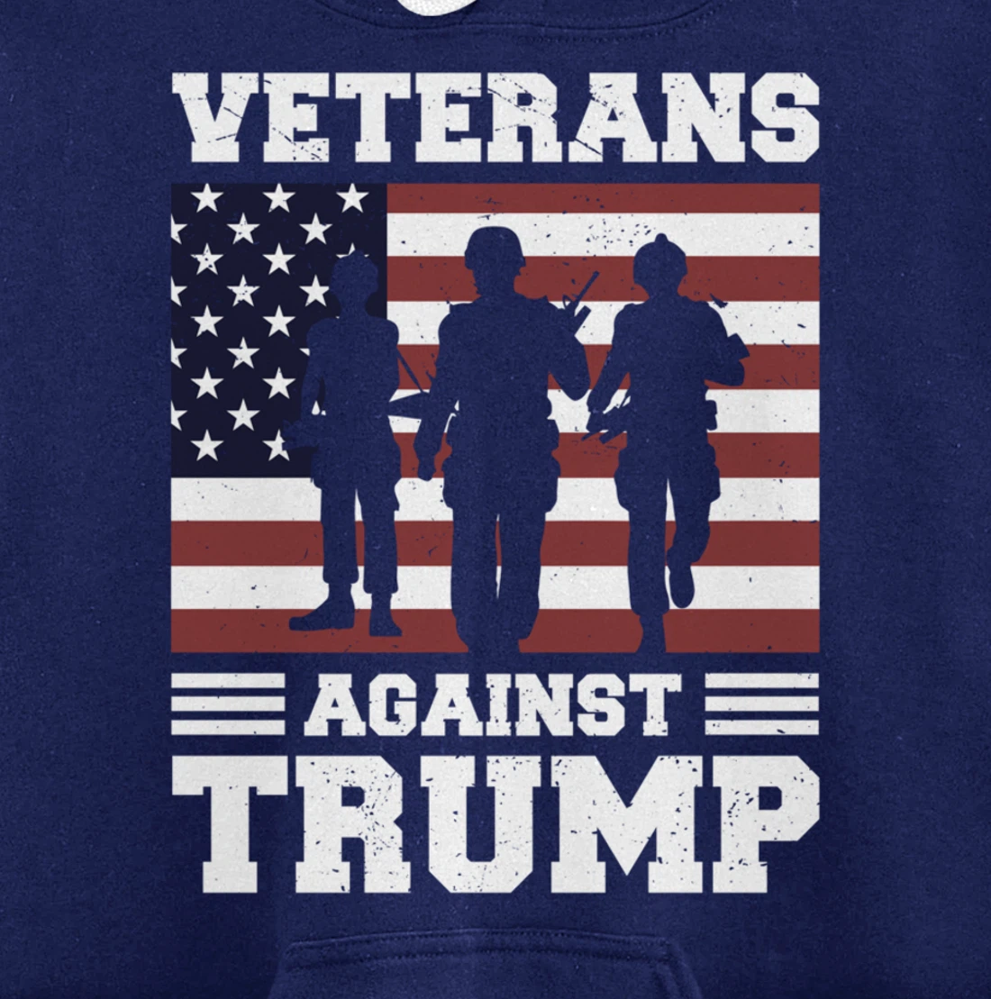 Veterans Against Trump Gift Design Pullover Hoodie