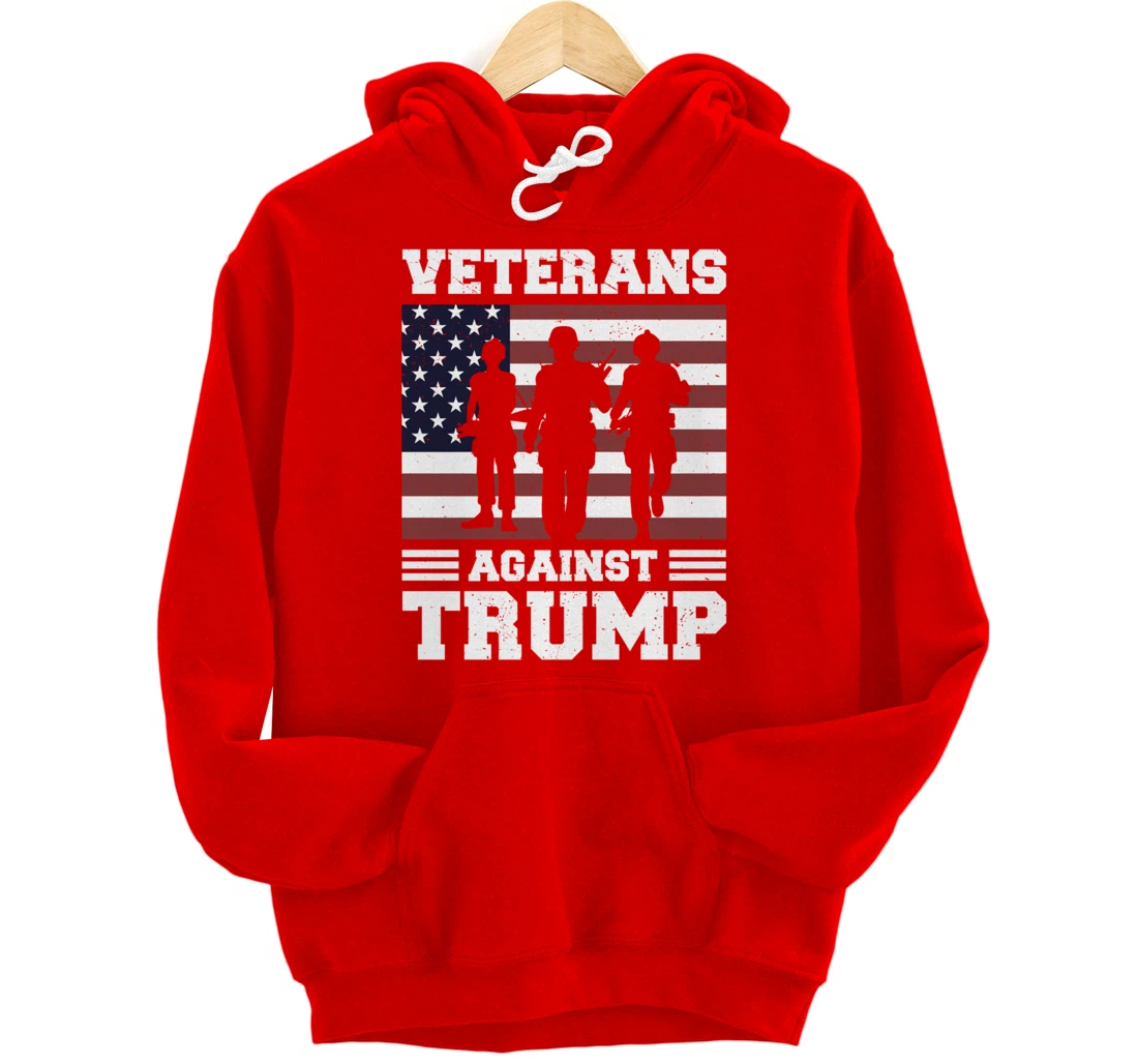 Veterans Against Trump Gift Design Pullover Hoodie