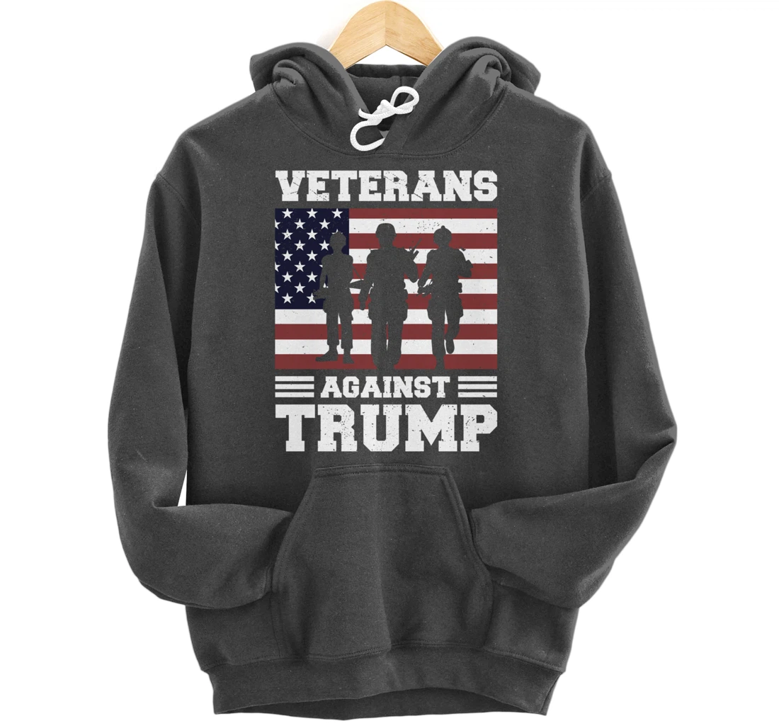 Veterans Against Trump Gift Design Pullover Hoodie