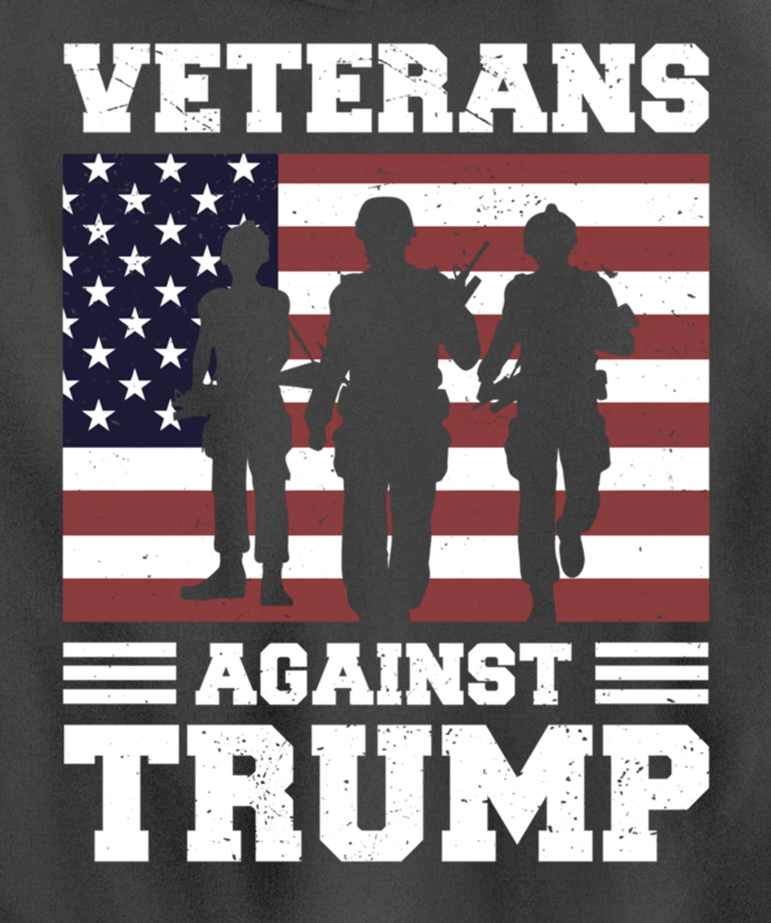 Veterans Against Trump Gift Design Pullover Hoodie