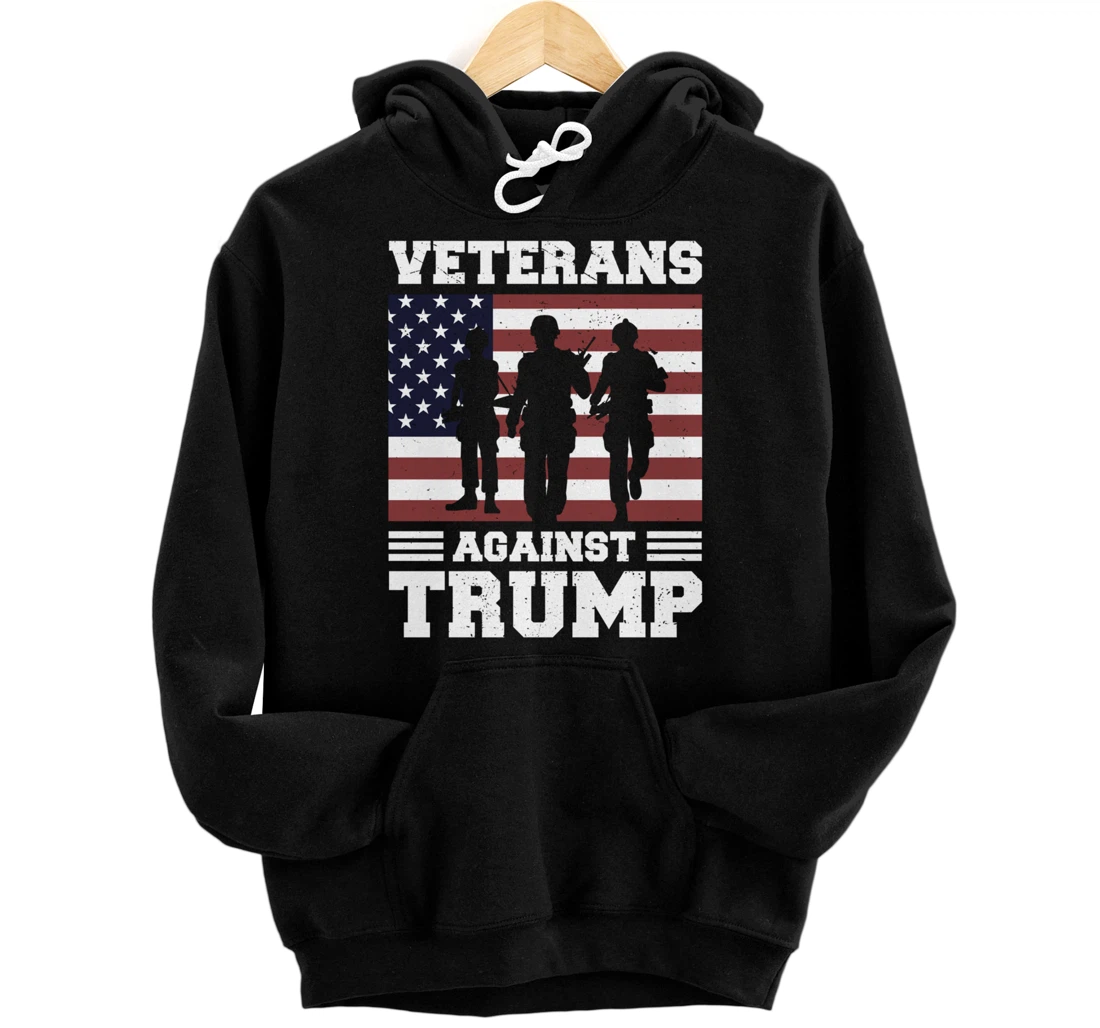 Veterans Against Trump Gift Design Pullover Hoodie