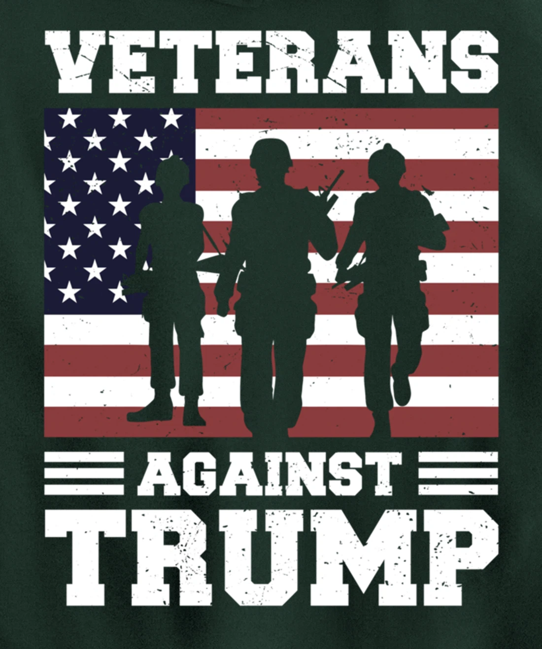 Veterans Against Trump Gift Design Pullover Hoodie