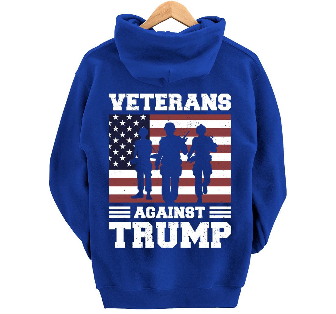 Veterans Against Trump Gift Design Pullover Hoodie