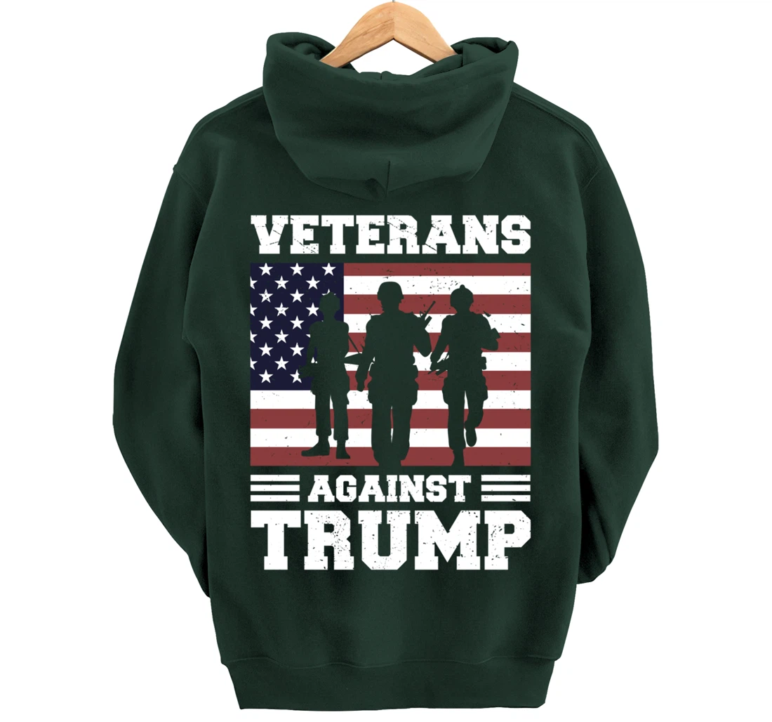 Veterans Against Trump Gift Design Pullover Hoodie