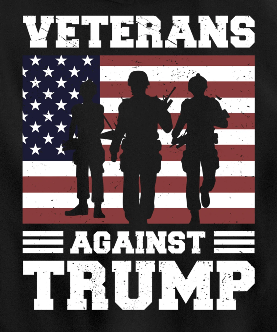 Veterans Against Trump Gift Design Pullover Hoodie