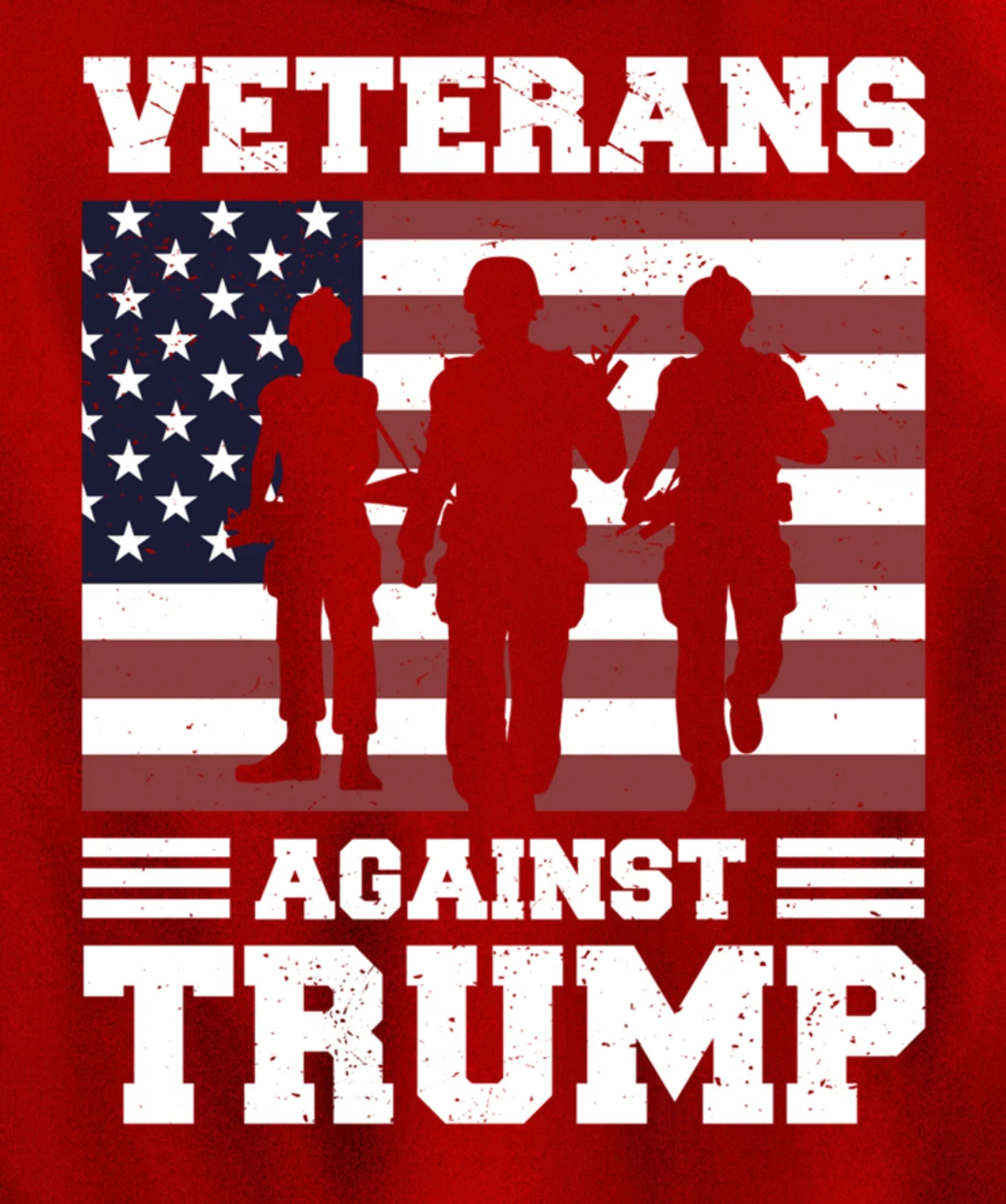 Veterans Against Trump Gift Design Pullover Hoodie