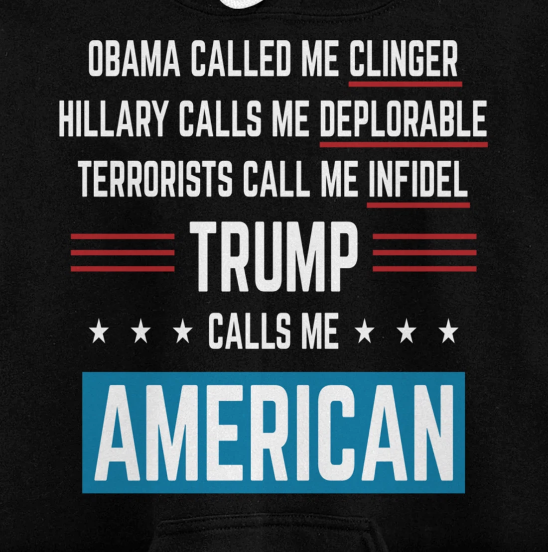 Trump American Pro American Design Pullover Hoodie
