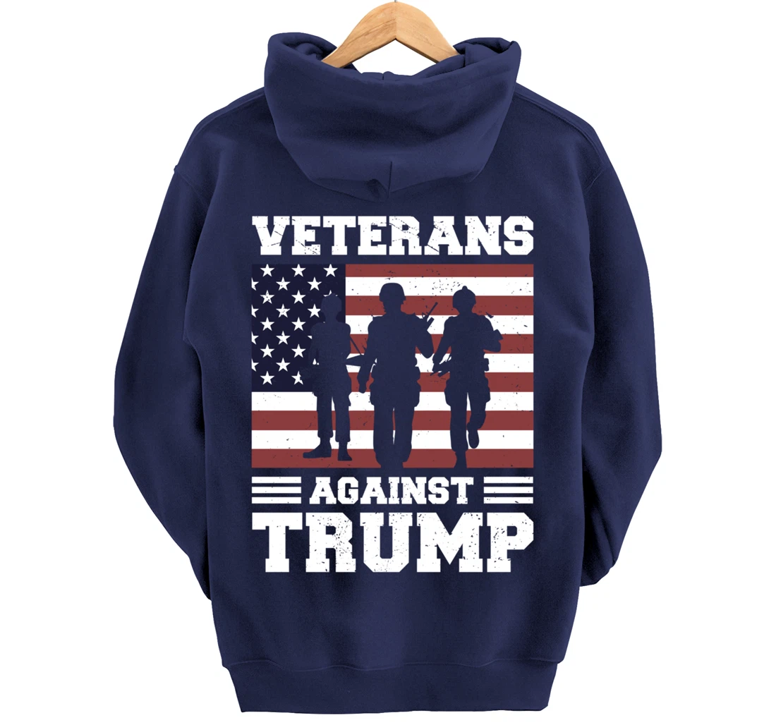 Veterans Against Trump Gift Design Pullover Hoodie