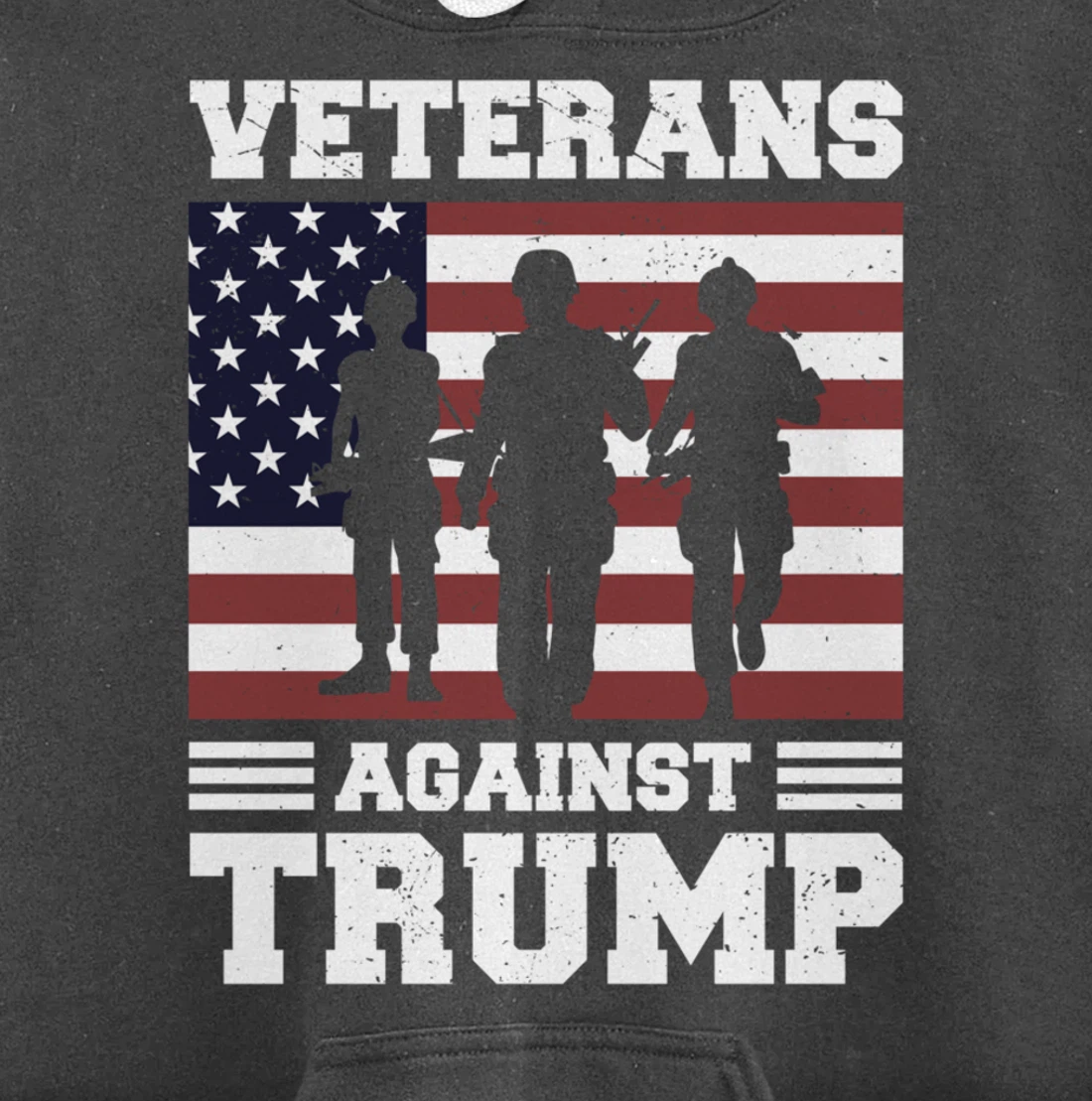 Veterans Against Trump Gift Design Pullover Hoodie