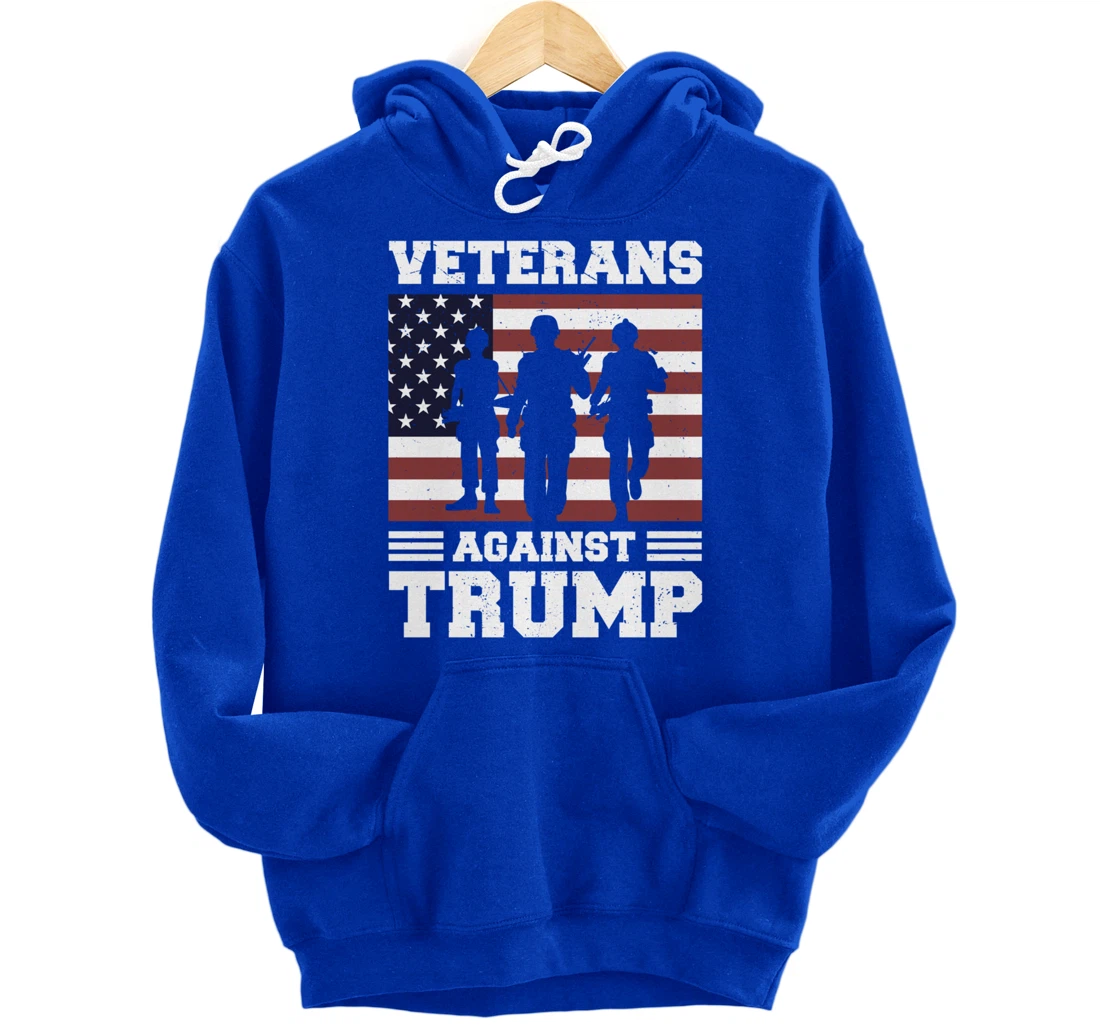 Veterans Against Trump Gift Design Pullover Hoodie