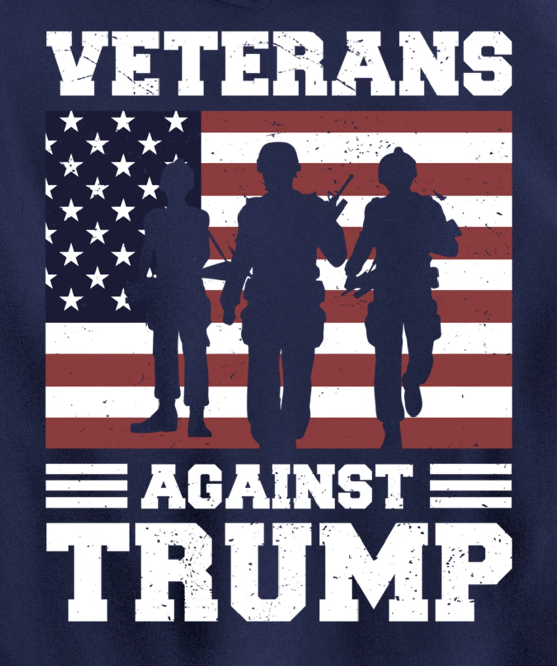 Veterans Against Trump Gift Design Pullover Hoodie