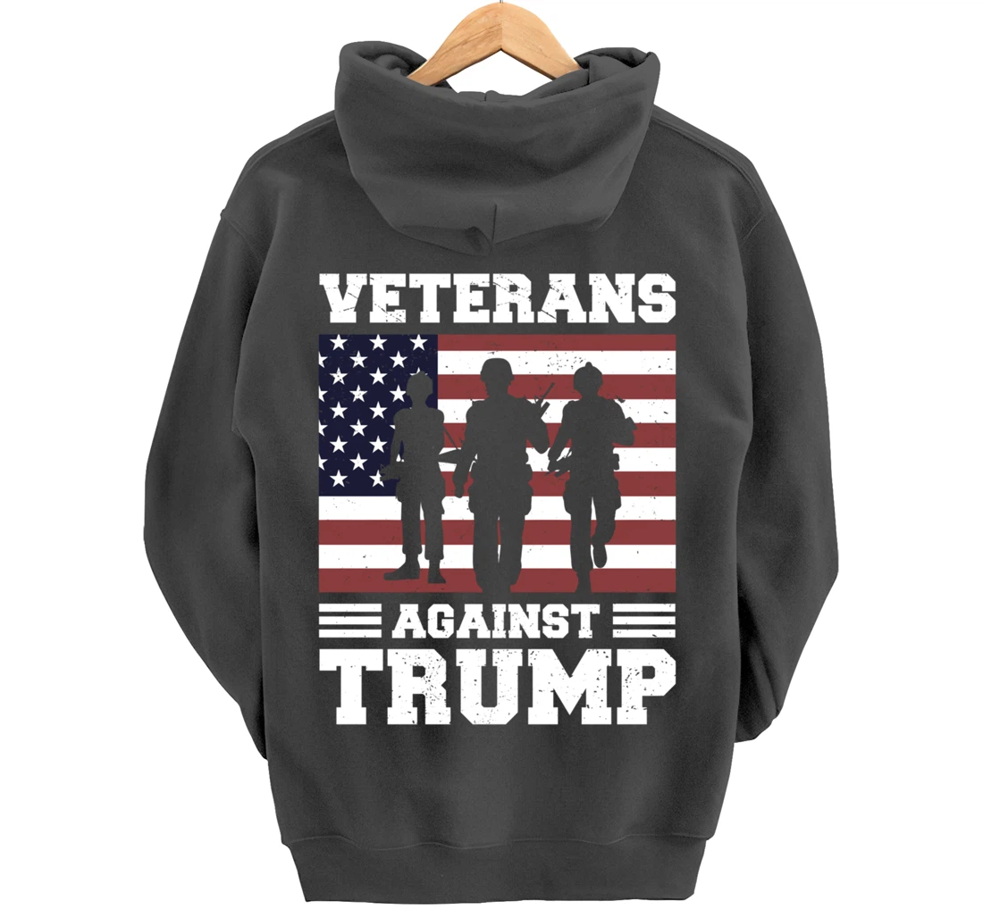 Veterans Against Trump Gift Design Pullover Hoodie
