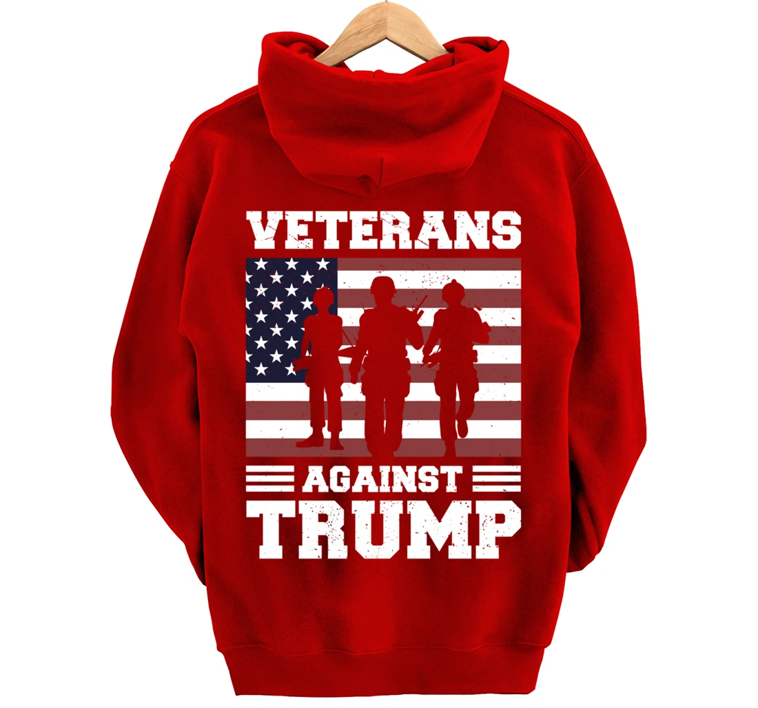 Veterans Against Trump Gift Design Pullover Hoodie