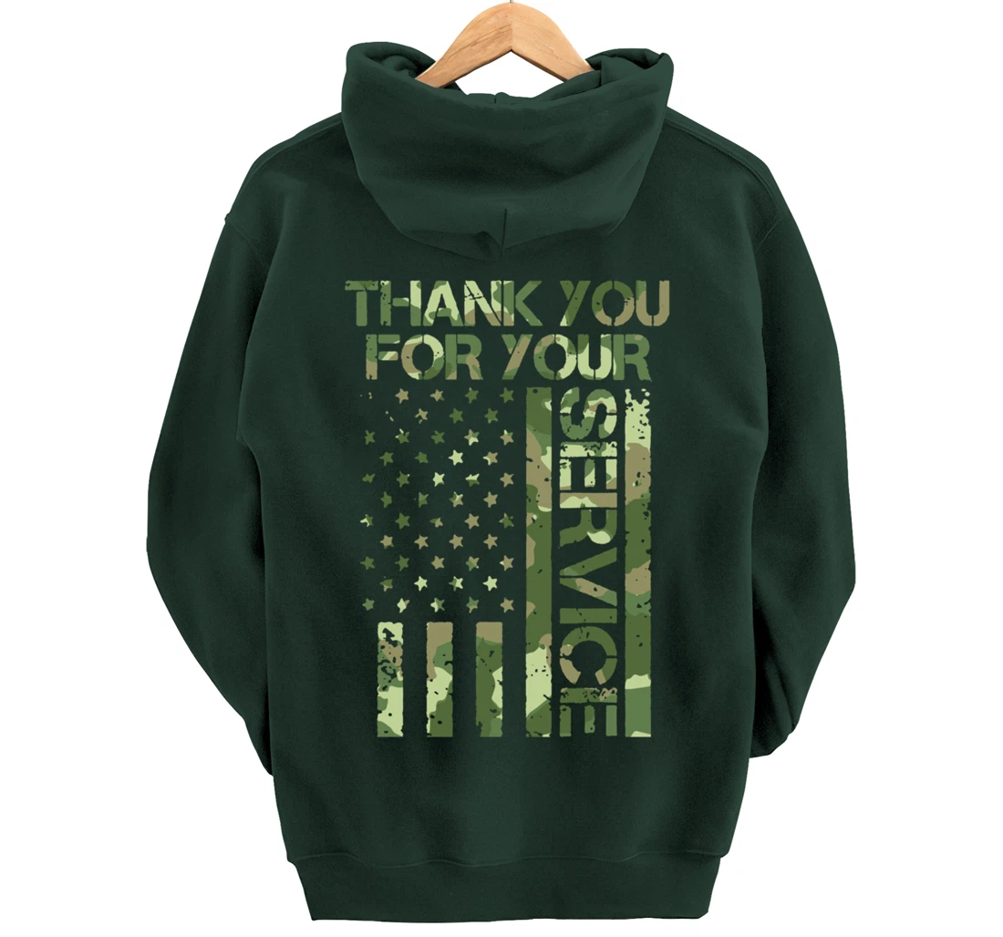 Veterans Day Thank You For Your Service Pullover Hoodie