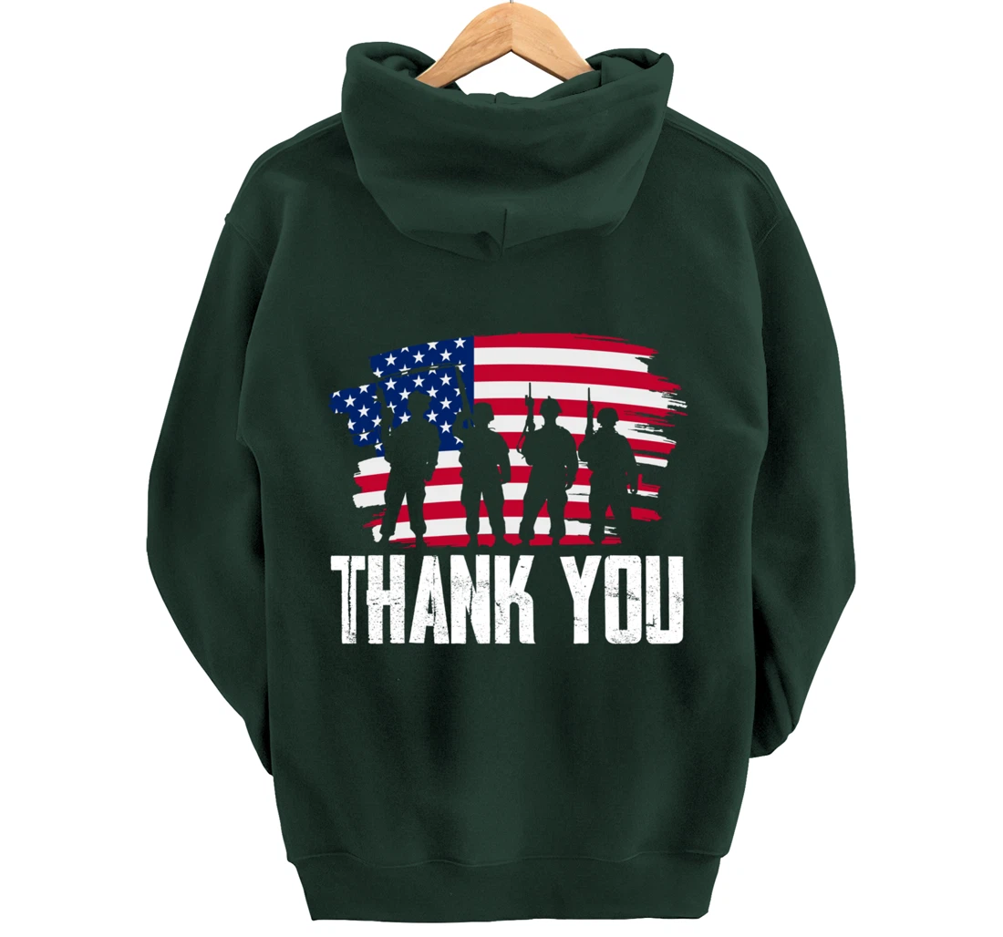 Veterans Day Thank You For Your Service Pullover Hoodie