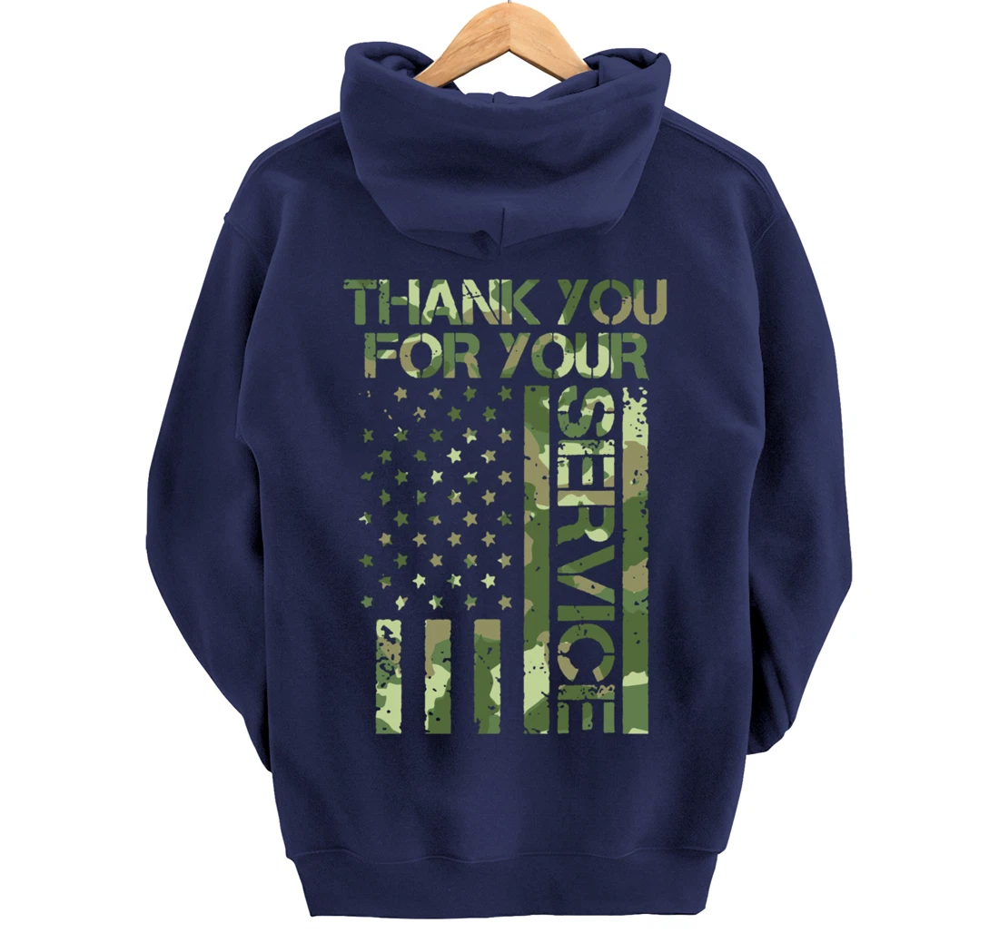 Veterans Day Thank You For Your Service Pullover Hoodie