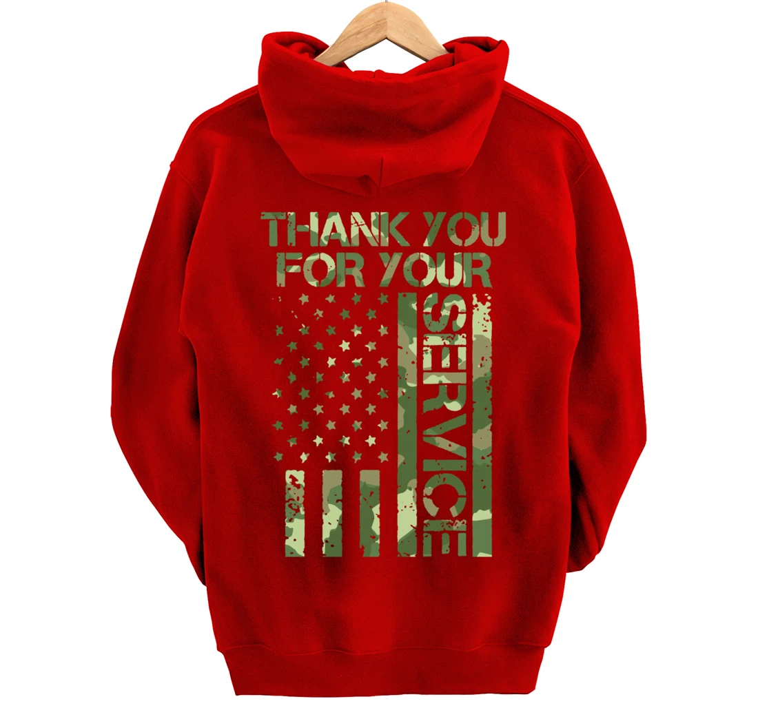 Veterans Day Thank You For Your Service Pullover Hoodie