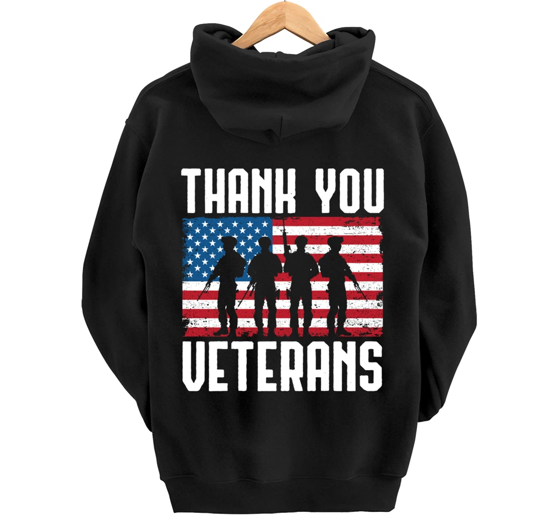 Veterans Day Thank You For Your Service Pullover Hoodie