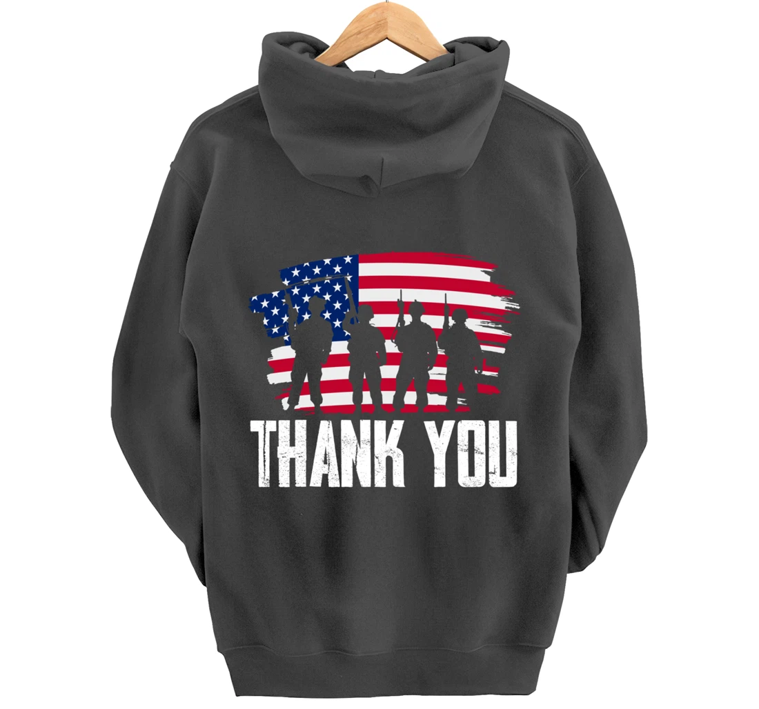 Veterans Day Thank You For Your Service Pullover Hoodie