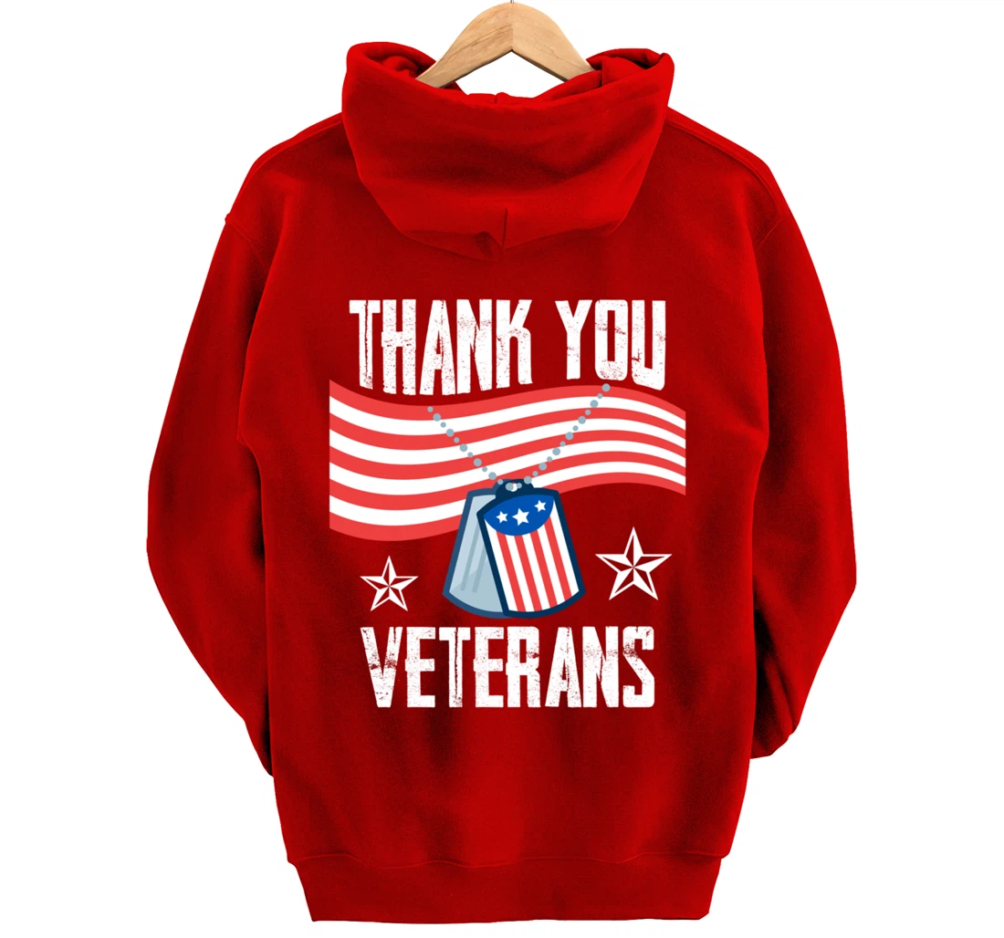 Veterans Day Thank You For Your Service Pullover Hoodie