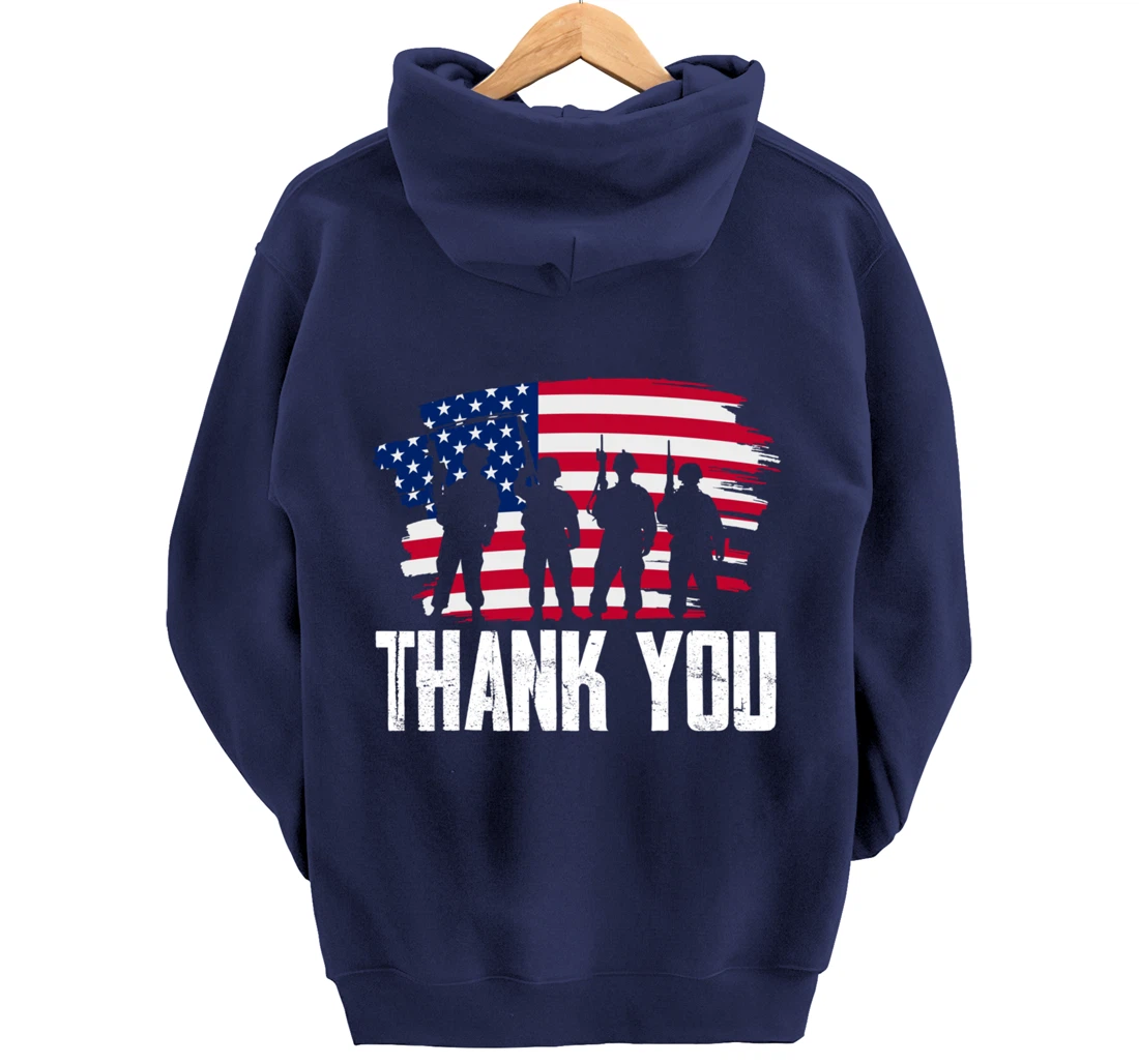Veterans Day Thank You For Your Service Pullover Hoodie