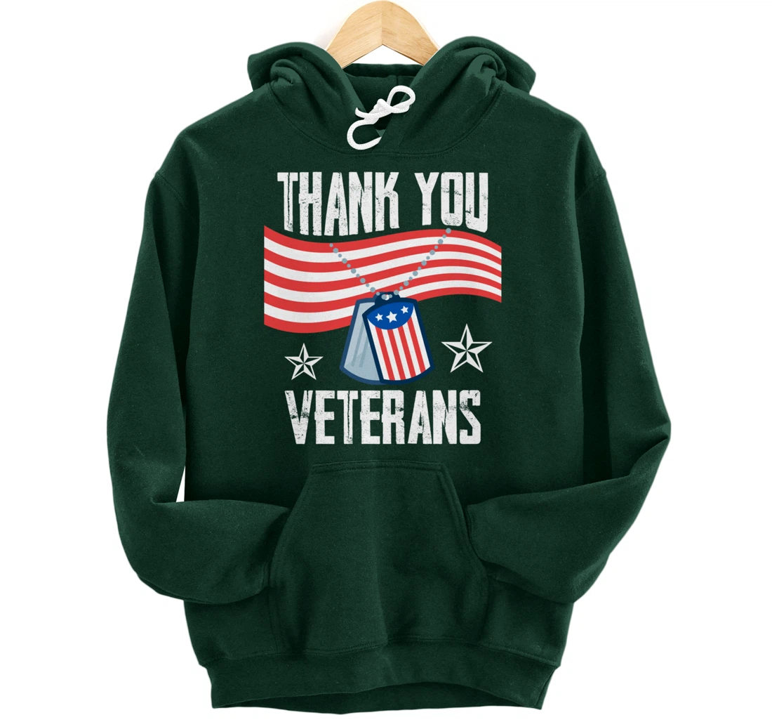 Veterans Day Thank You For Your Service Pullover Hoodie