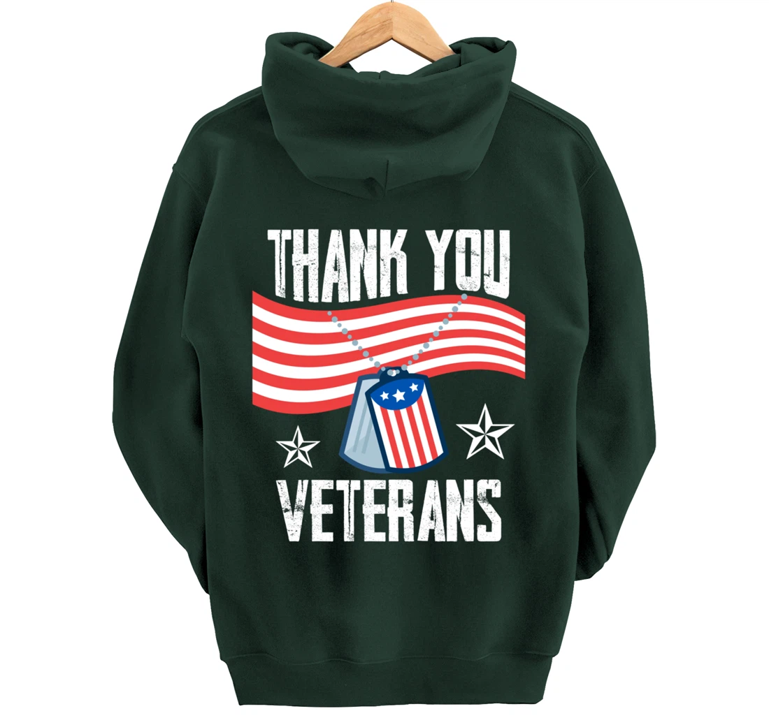 Veterans Day Thank You For Your Service Pullover Hoodie