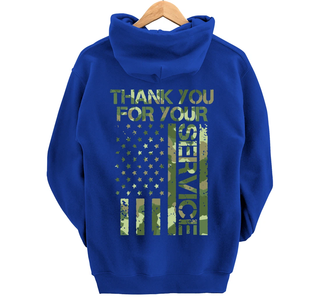 Veterans Day Thank You For Your Service Pullover Hoodie