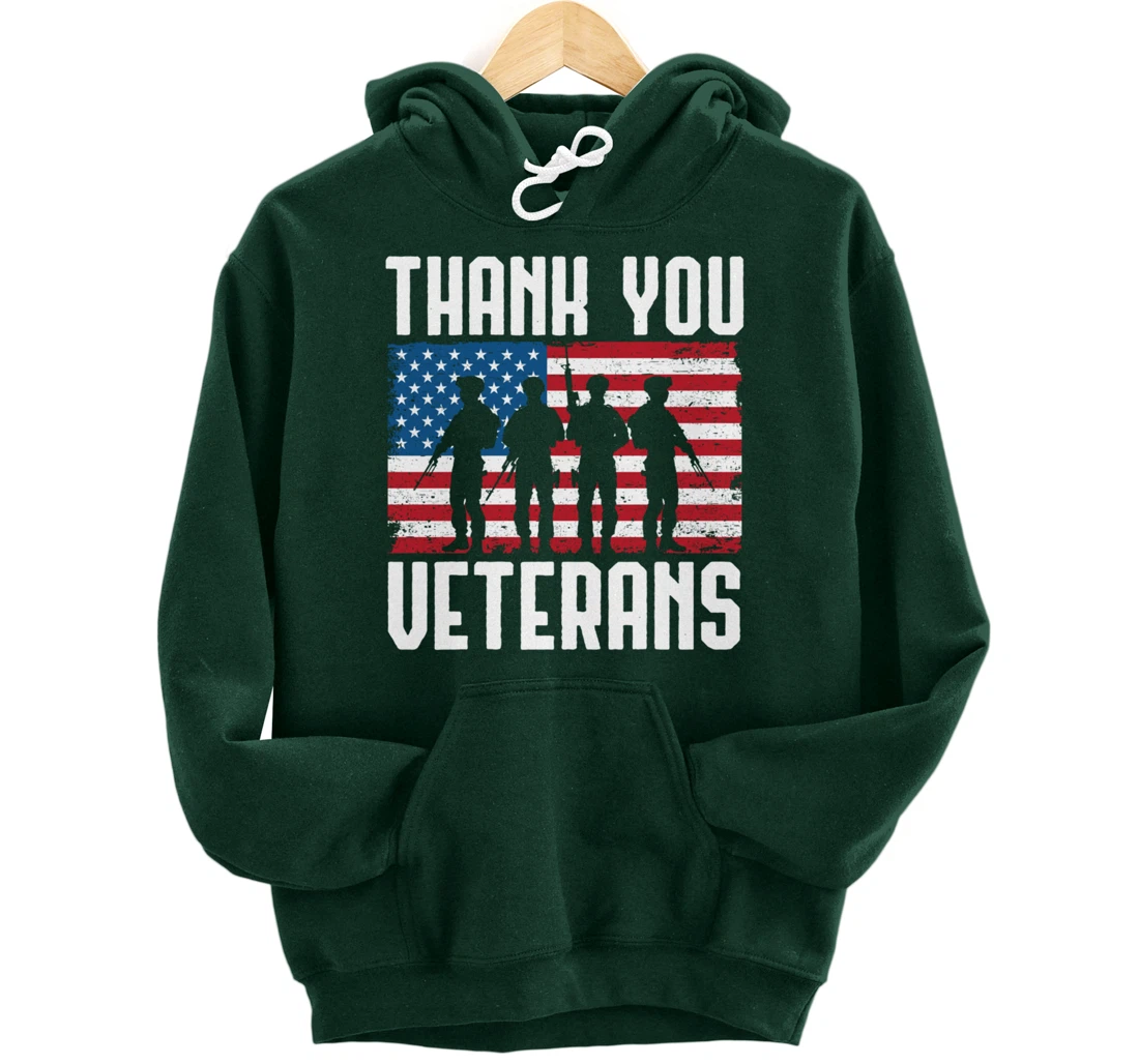 Veterans Day Thank You For Your Service Pullover Hoodie