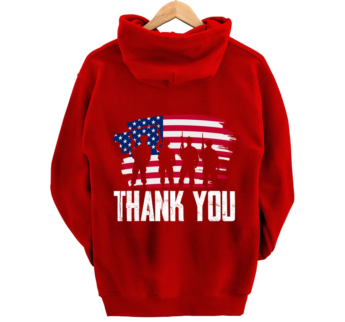 Veterans Day Thank You For Your Service Pullover Hoodie