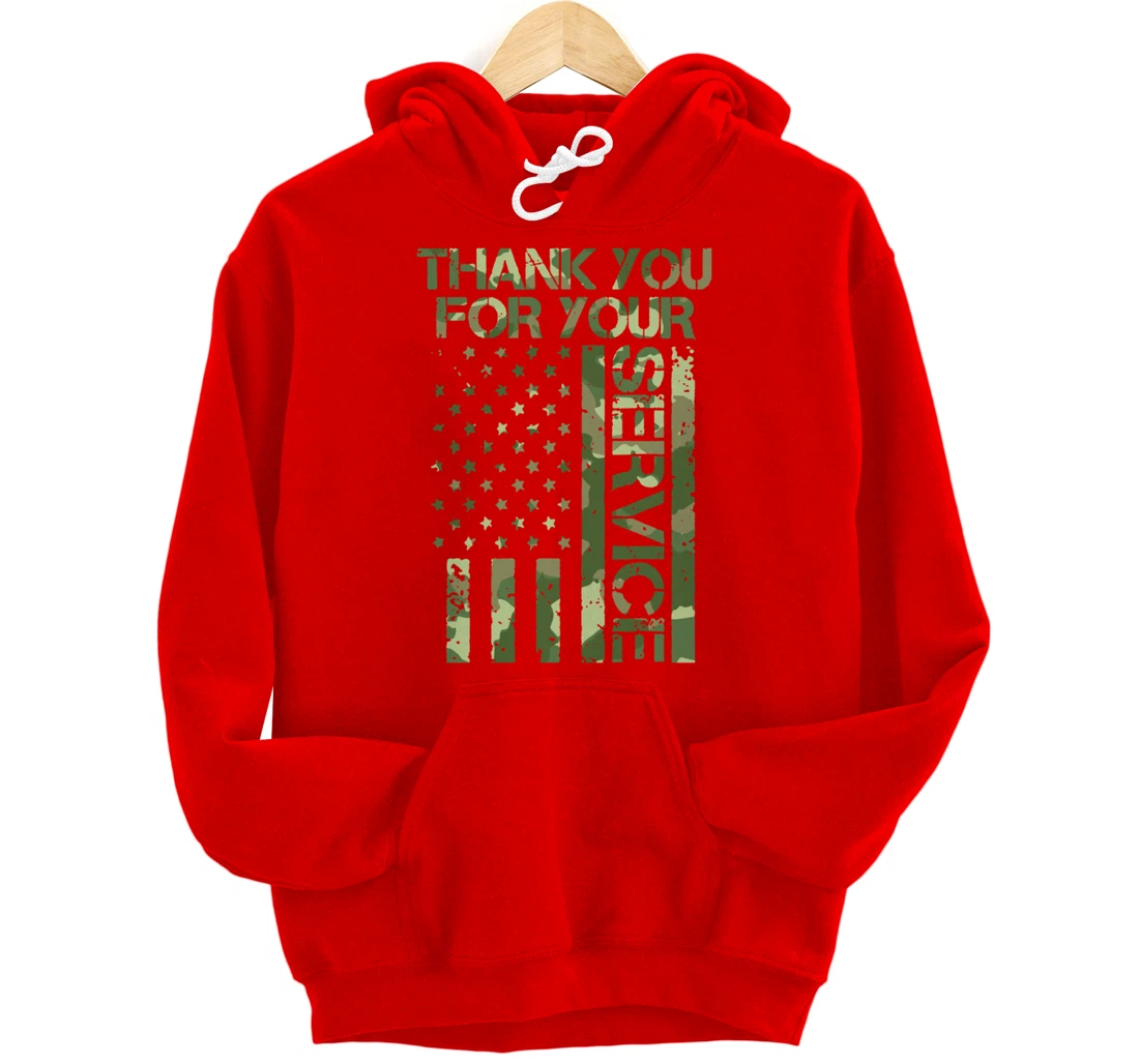 Veterans Day Thank You For Your Service Pullover Hoodie