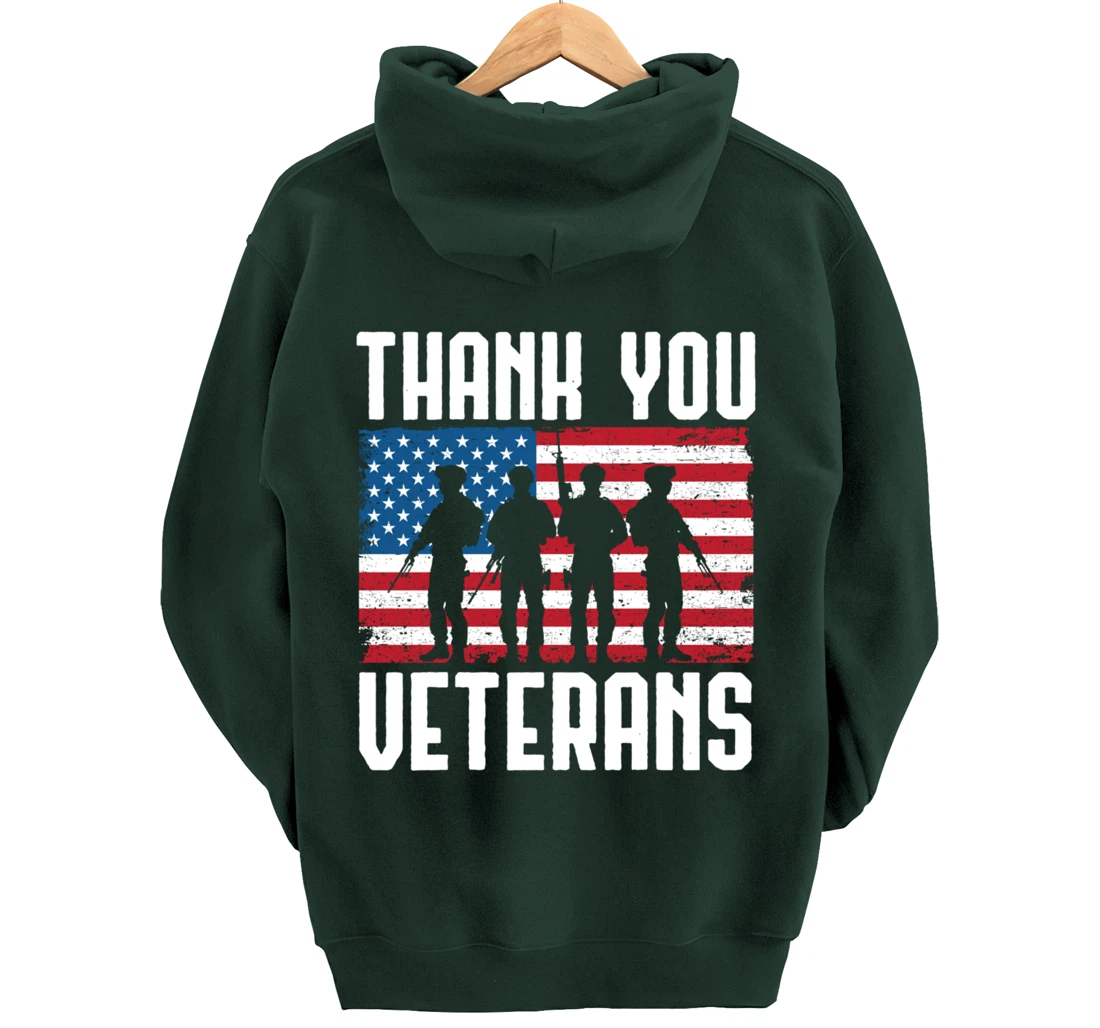 Veterans Day Thank You For Your Service Pullover Hoodie