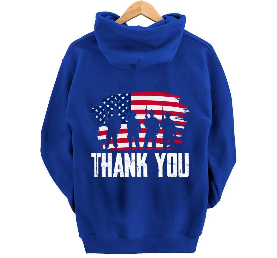 Veterans Day Thank You For Your Service Pullover Hoodie