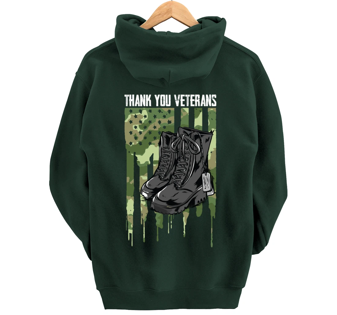 Veterans Day Thank You For Your Service Pullover Hoodie
