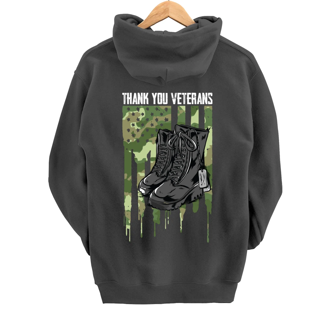 Veterans Day Thank You For Your Service Pullover Hoodie