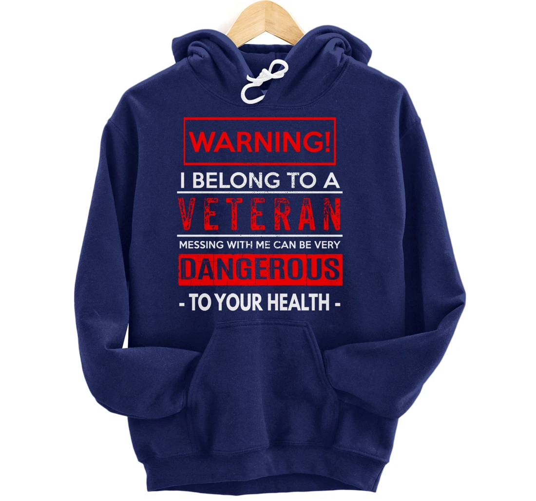 I Belong To A Veteran Proud Military Wife Veterans Day Pullover Hoodie