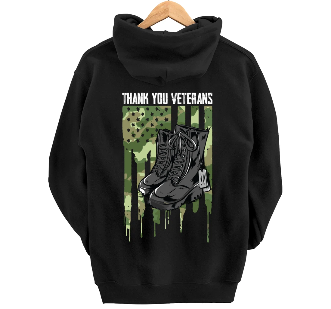 Veterans Day Thank You For Your Service Pullover Hoodie