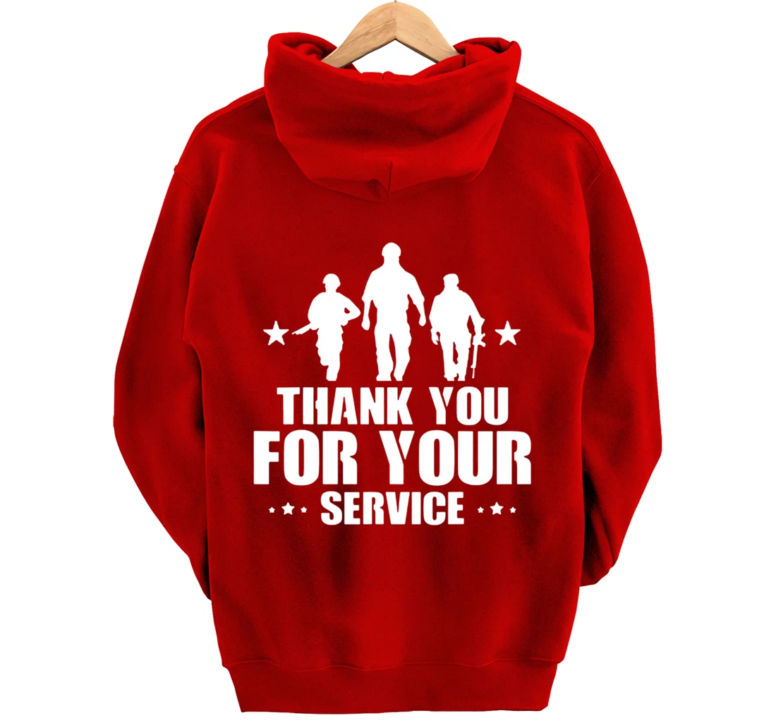 Veterans Day Thank You For Your Service Pullover Hoodie