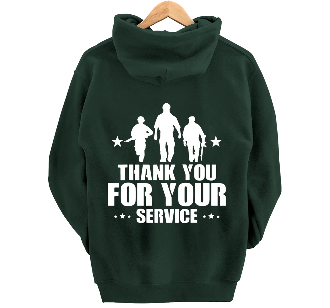 Veterans Day Thank You For Your Service Pullover Hoodie