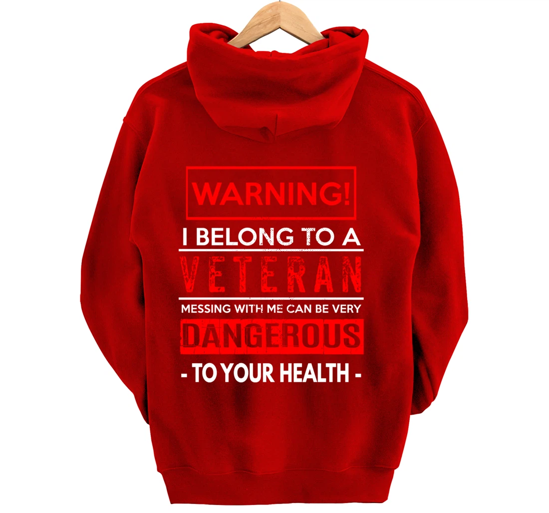I Belong To A Veteran Proud Military Wife Veterans Day Pullover Hoodie