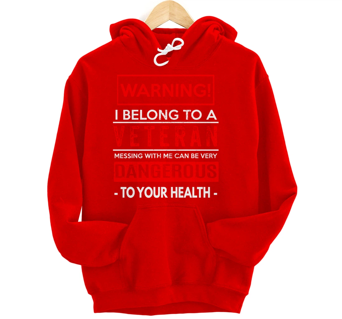 I Belong To A Veteran Proud Military Wife Veterans Day Pullover Hoodie