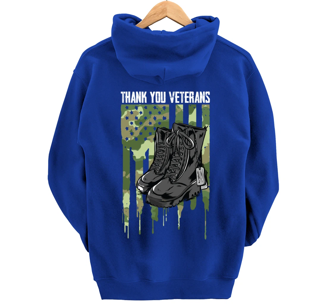 Veterans Day Thank You For Your Service Pullover Hoodie