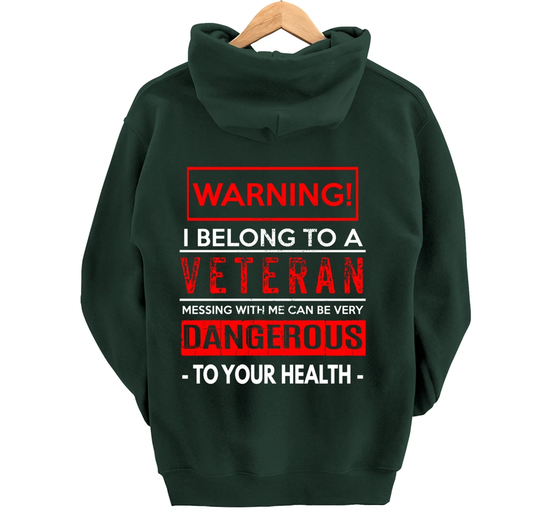 I Belong To A Veteran Proud Military Wife Veterans Day Pullover Hoodie