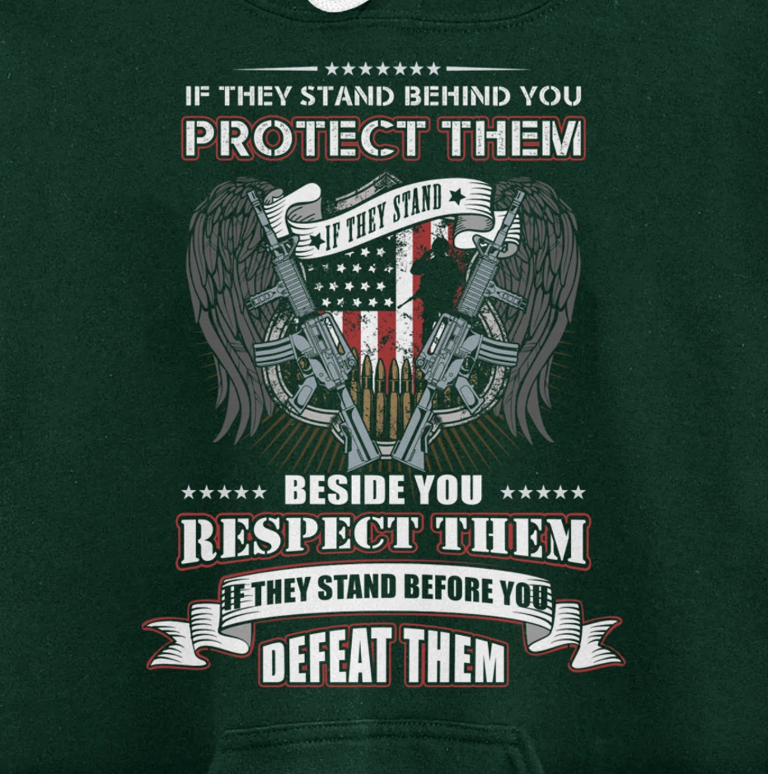 Veterans Day - If they stand behind you protect them Pullover Hoodie
