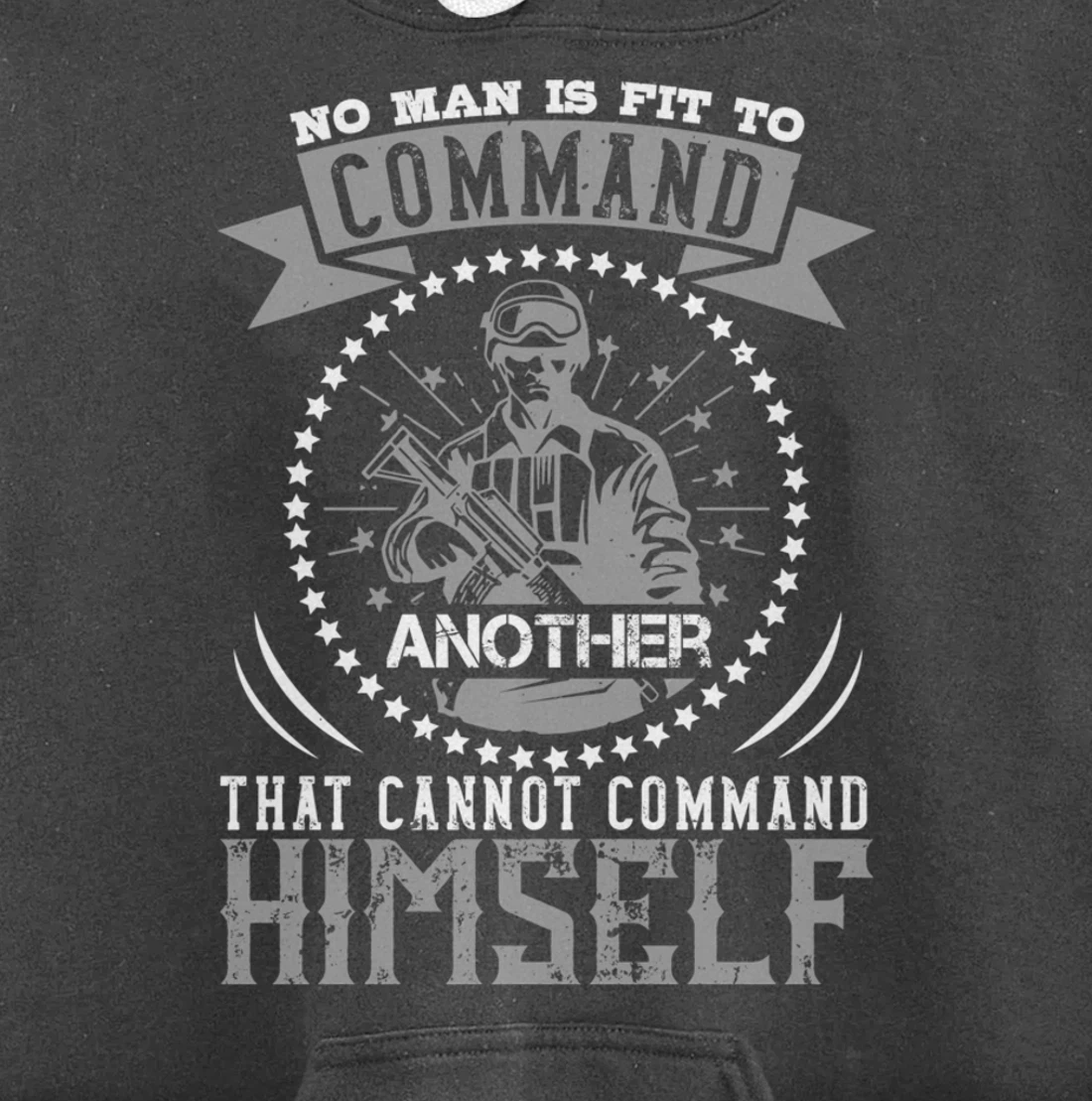 No Man Is Fit To Command, US Flag, US Military, Veterans Day Pullover Hoodie