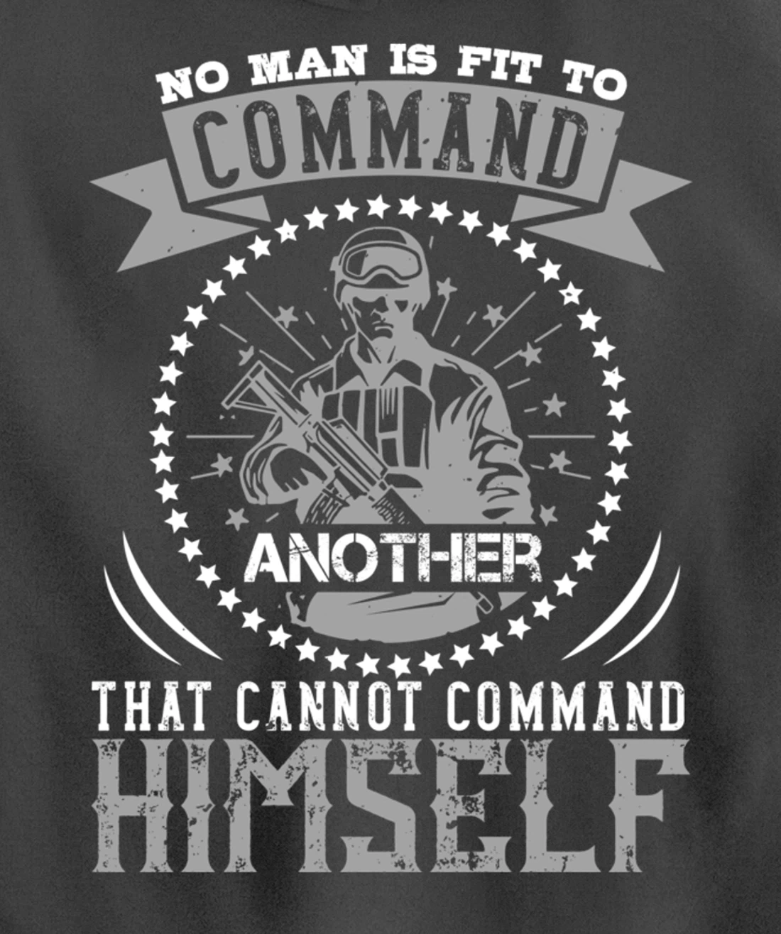 No Man Is Fit To Command, US Flag, US Military, Veterans Day Pullover Hoodie