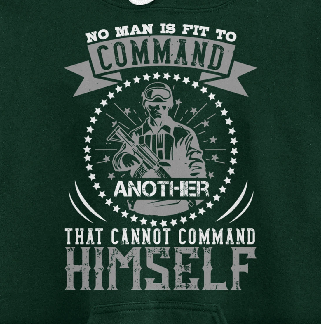 No Man Is Fit To Command, US Flag, US Military, Veterans Day Pullover Hoodie