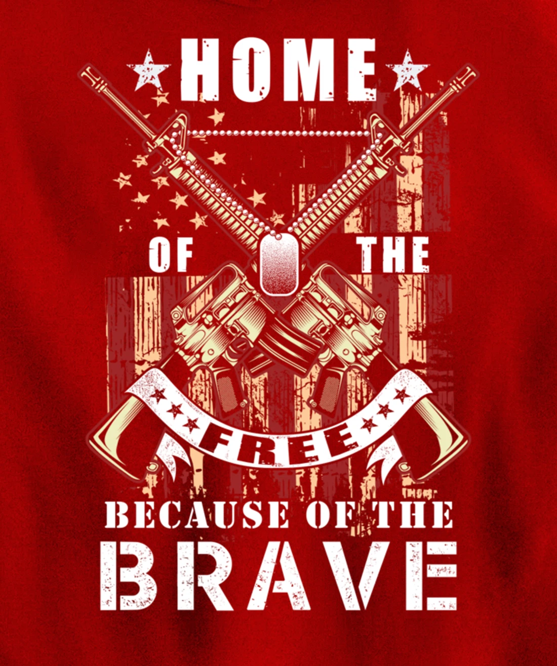 Veterans Day - Home Of The Free because of the brave Pullover Hoodie