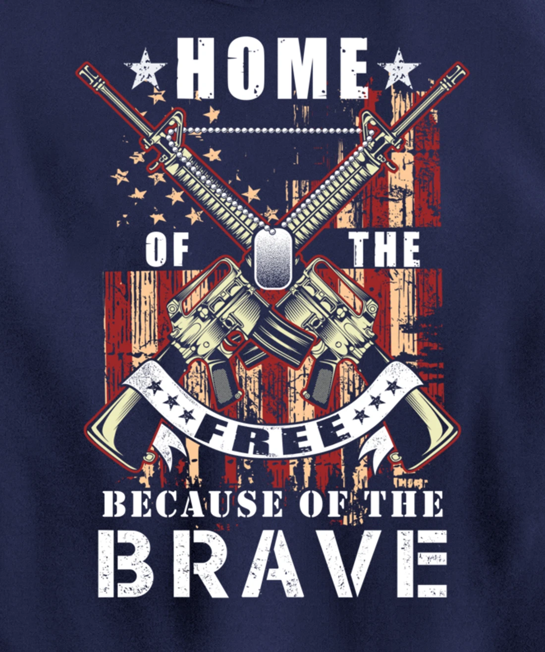 Veterans Day - Home Of The Free because of the brave Pullover Hoodie