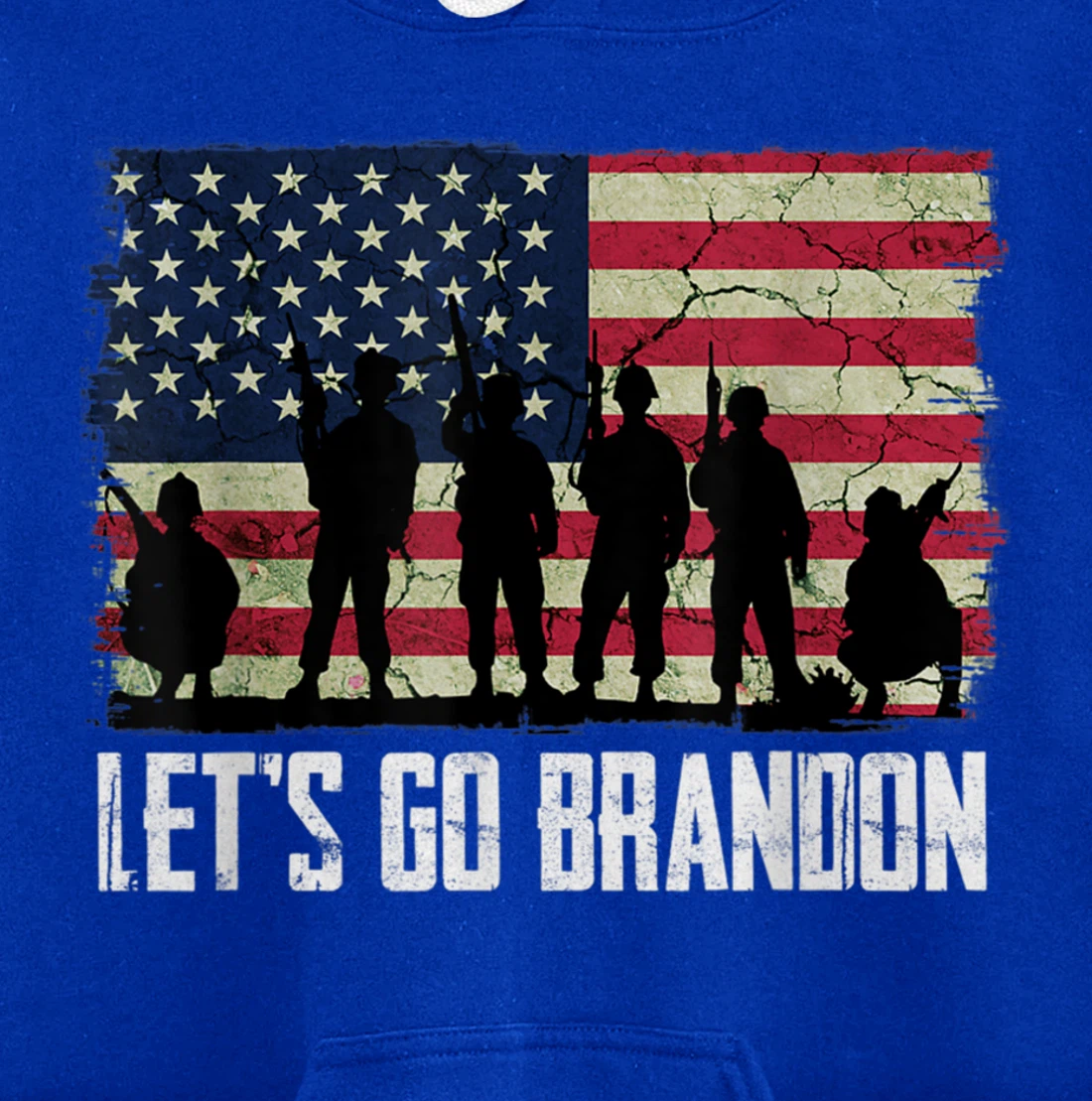 Let’s Go Brandon American flag veterans vintage Pullover Hoodie